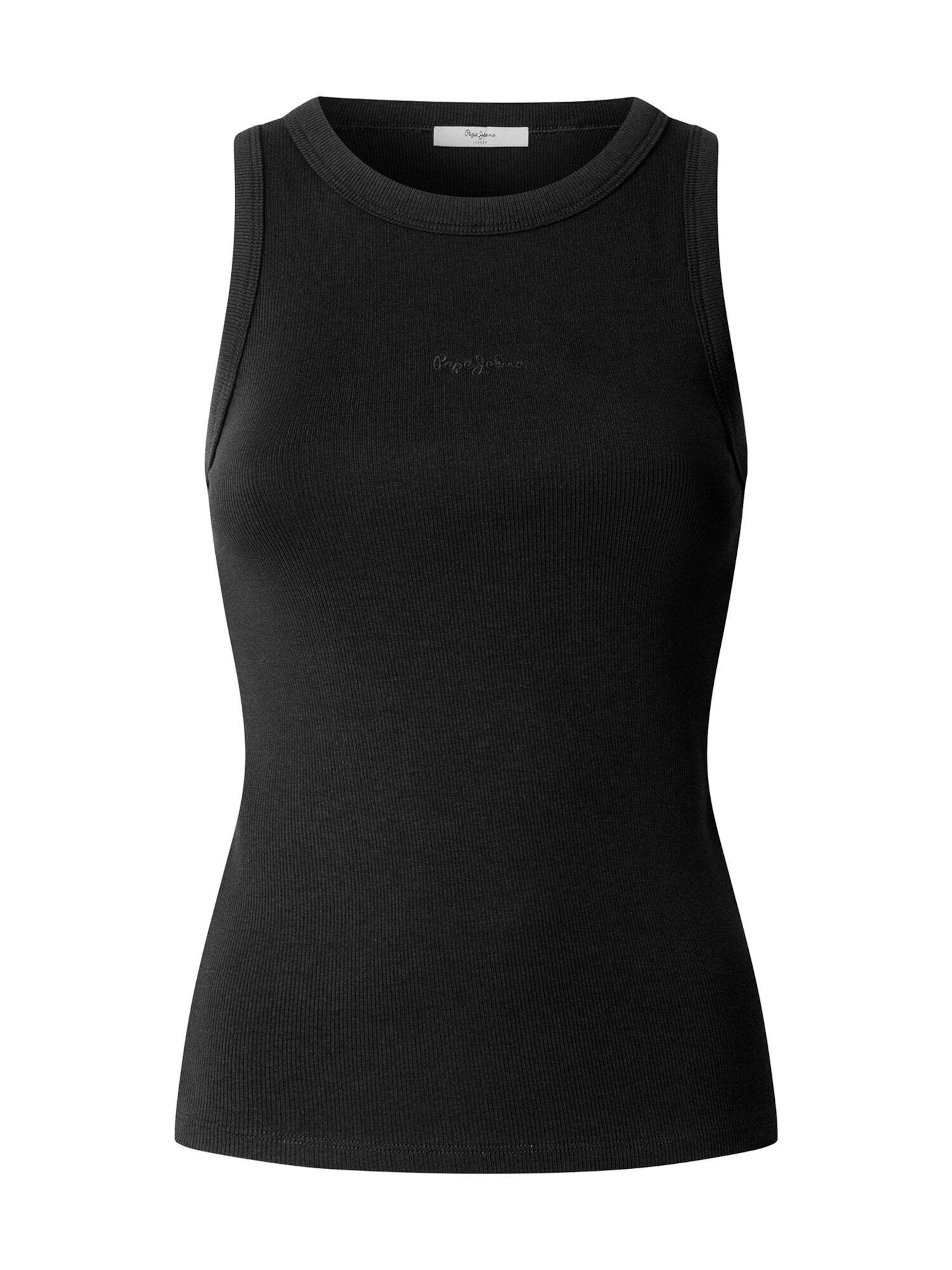 Pepe Jeans - Top 'Brenda' en negro: frente
