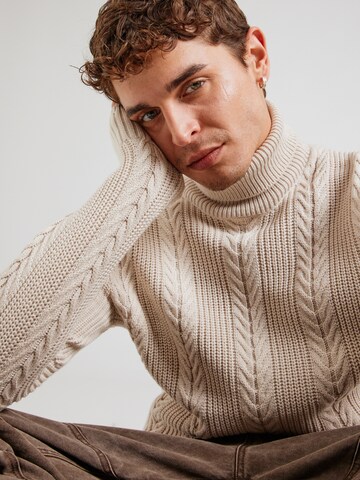 JACK & JONES Sveter 'CIPHER' - Béžová