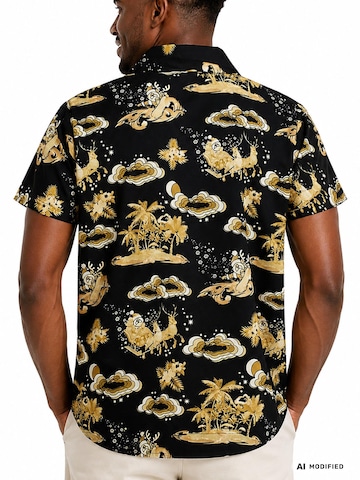 King Kameha Regular fit Overhemd 'Christmas Island' in Bruin