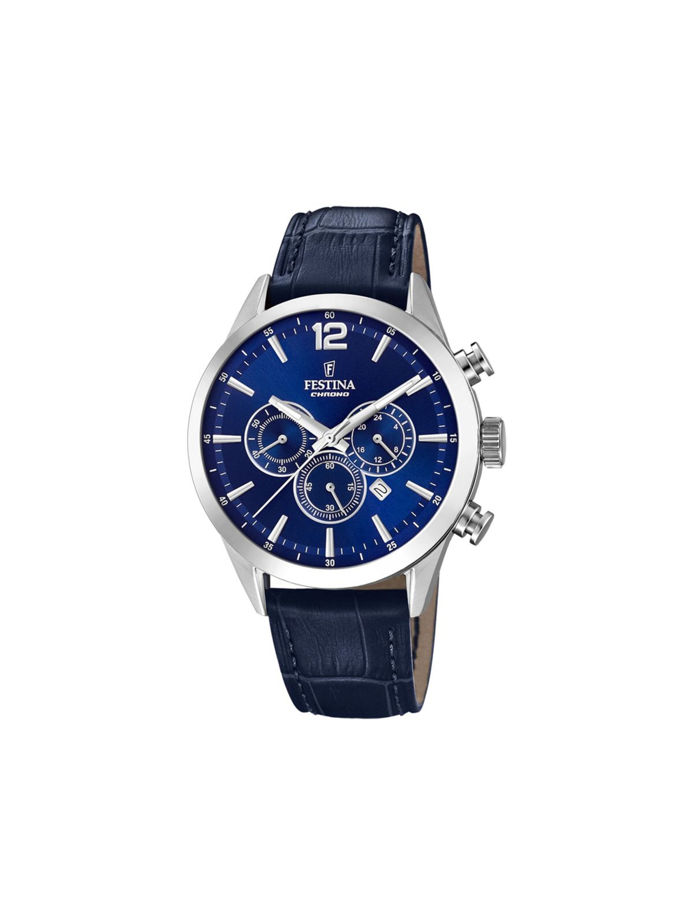 Montre à affichage analogique 'TIMELESS CHRONOGRAPH' FESTINA en bleu : devant