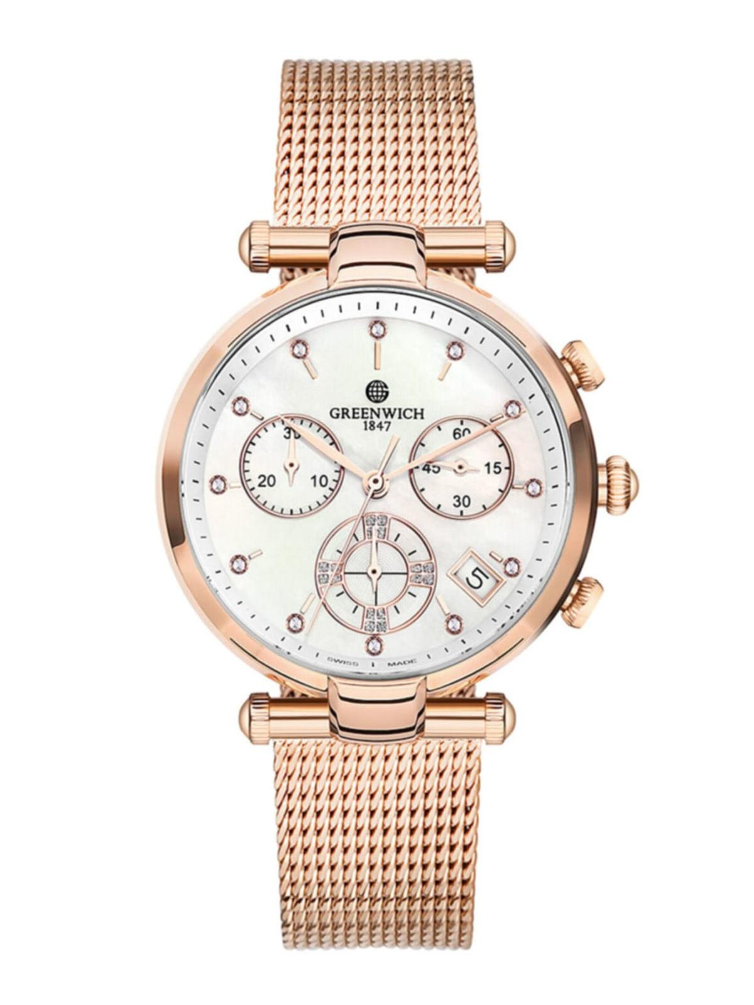 Orologio analogico 'GWQC143285' di Greenwich in oro: frontale