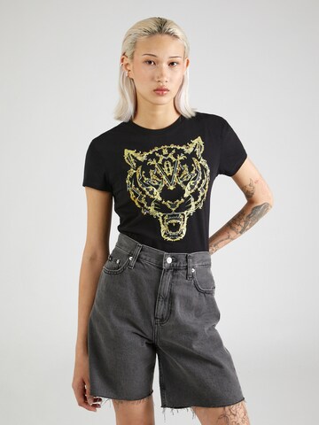 Plein Sport - Camiseta 'Tiger' en negro: frente