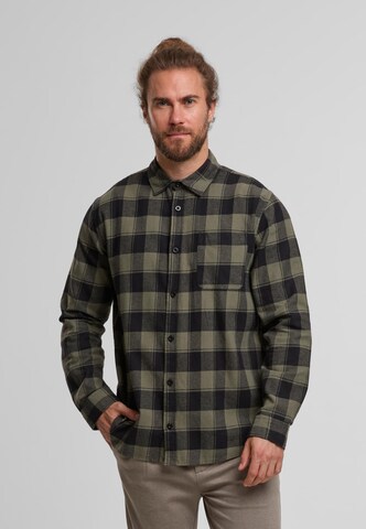 INDICODE JEANS Regular fit Button Up Shirt in Green: front