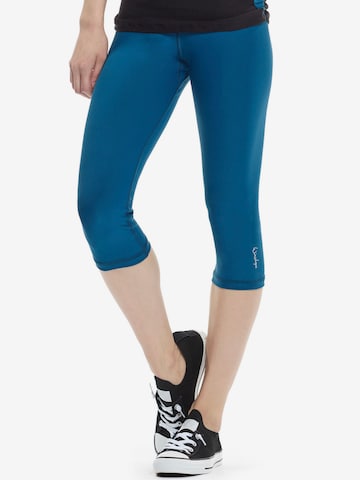 Winshape - Skinny Calças de desporto 'HWL217C' em azul: frente