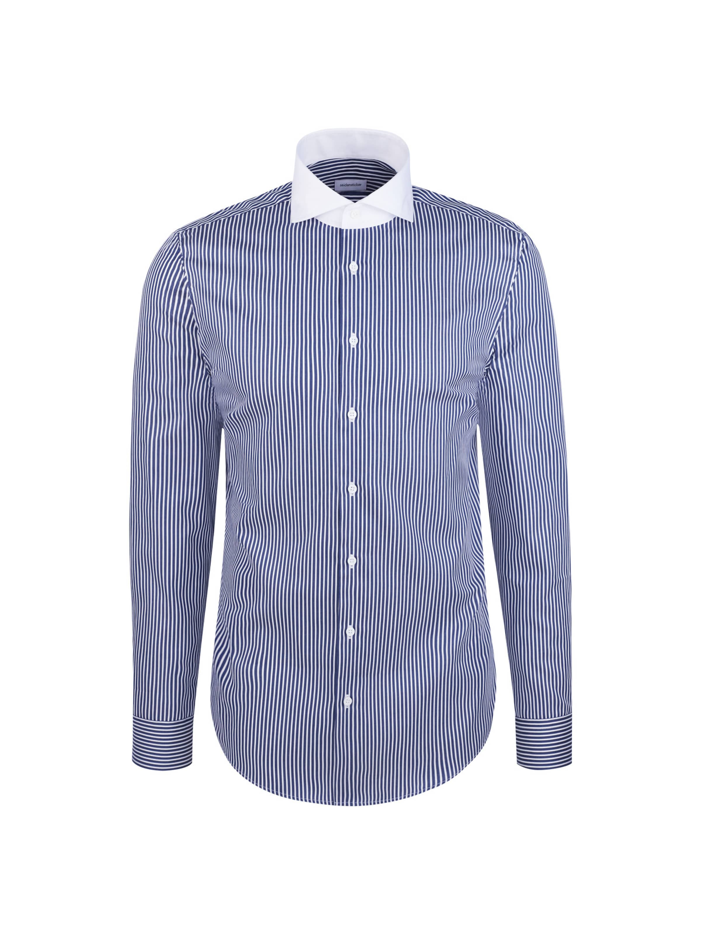 SEIDENSTICKER Chemise 'SMART CLASSICS' en XS-S en bleu foncé / blanc, Vue avec produit