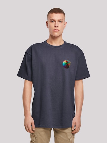 T-Shirt 'Colorfood Collection - Rainbow Apple' F4NT4STIC en bleu : devant