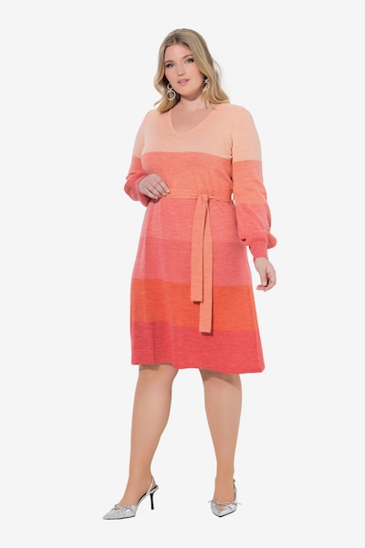MIAMODA Knit dress in Coral / Salmon / Pastel orange / Light orange, Item view