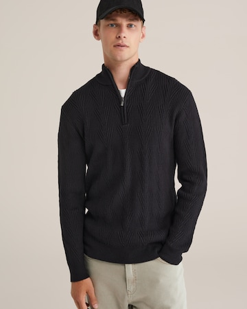 WE Fashion Trui in Zwart: voorkant