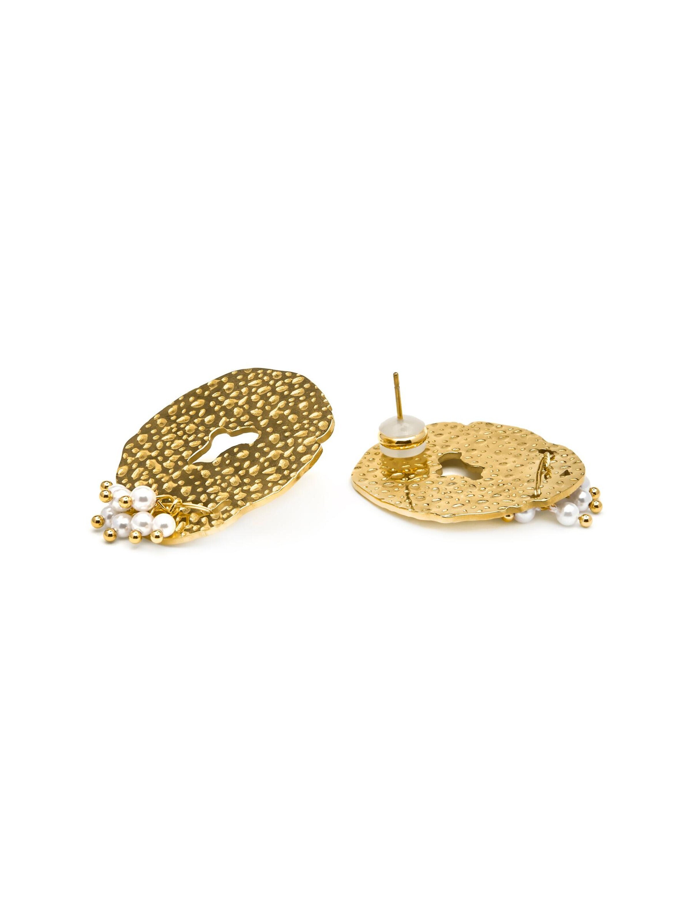 Luxenter Earrings 'Kuwe' in Gold