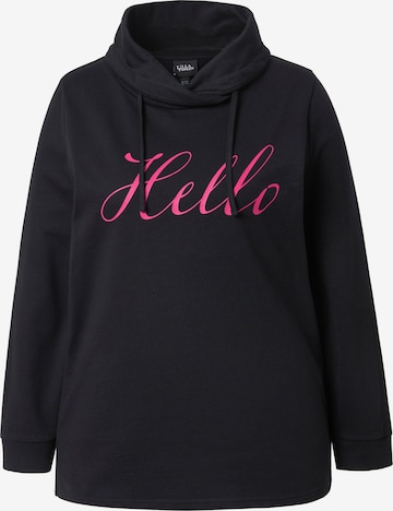 Ulla Popken Sweatshirt in Zwart: voorkant