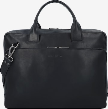 Plevier Document Bag in Black: front