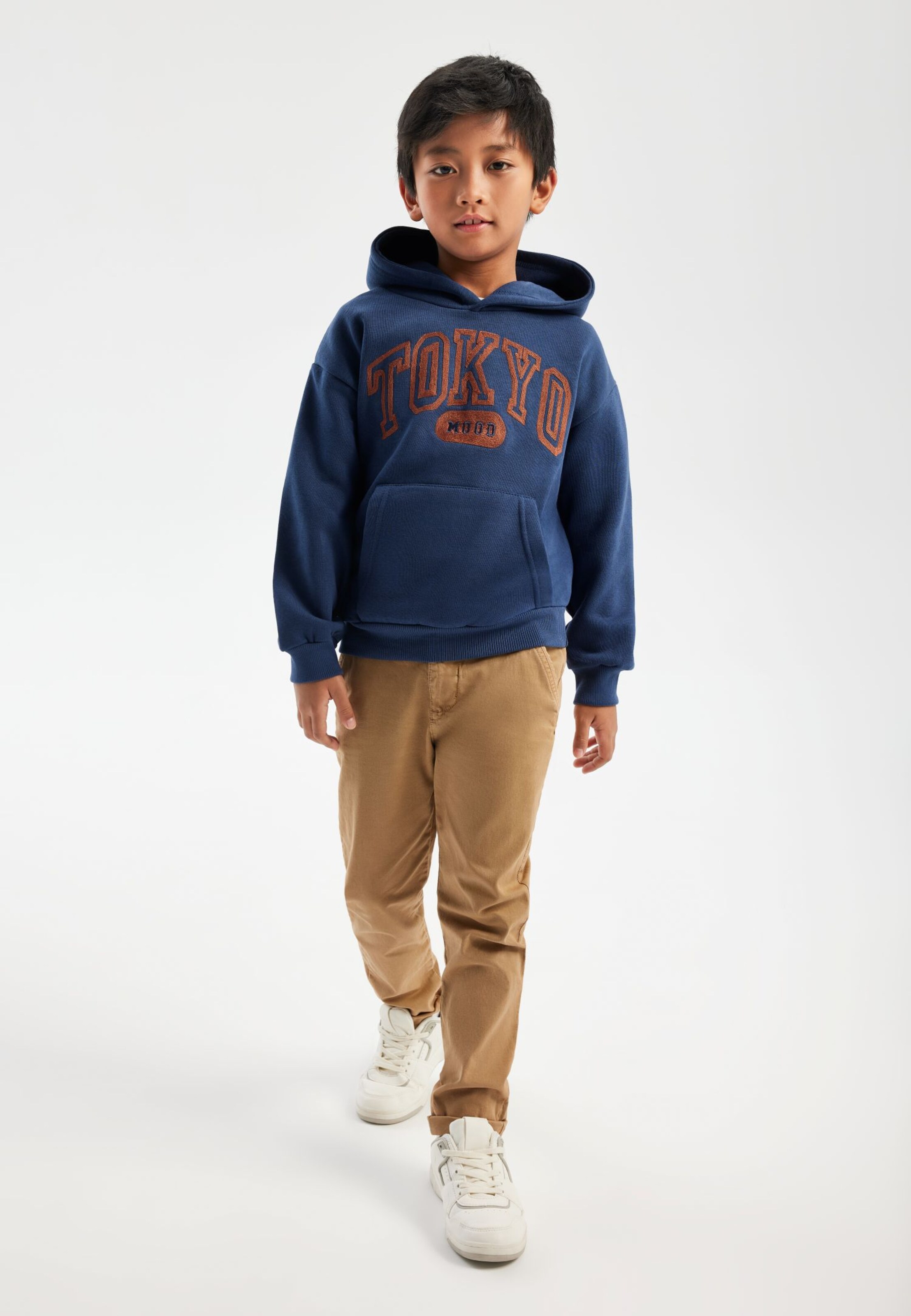 MINOTI Μπλούζα φούτερ σε μπλε: μπροστά