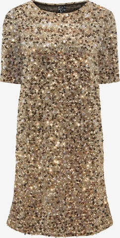 PIECES Cocktail Dress 'Kam' in Gold: front