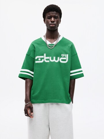 T-Shirt 'STWD' Pull&Bear en vert : devant