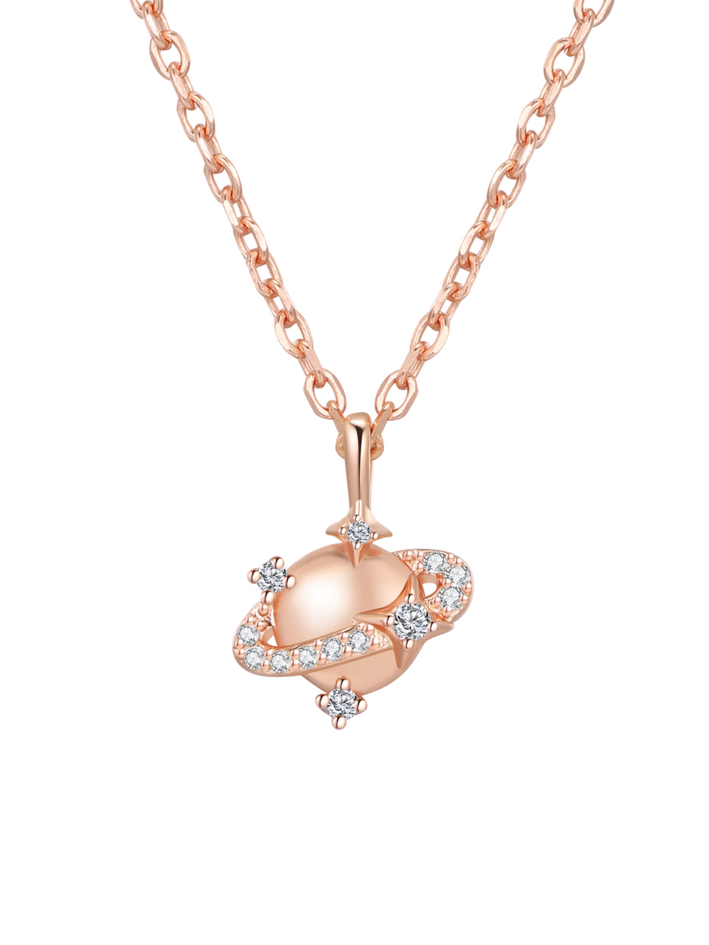 Hey Happiness Necklace 'Planet' in Gold: front