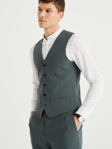 WE Fashion Slim fit Suit vest in Green