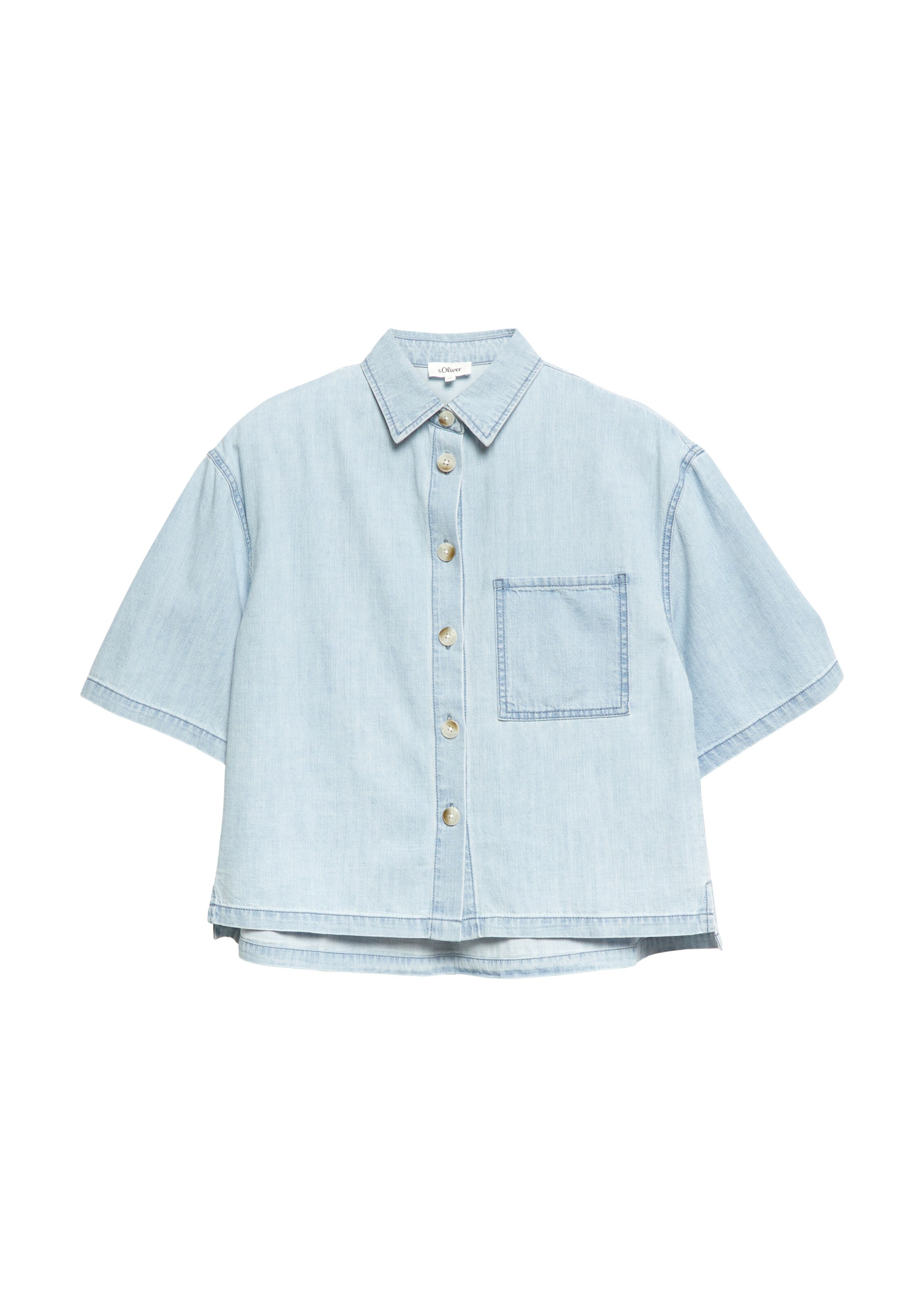 s.Oliver Blouse in Blauw: voorkant