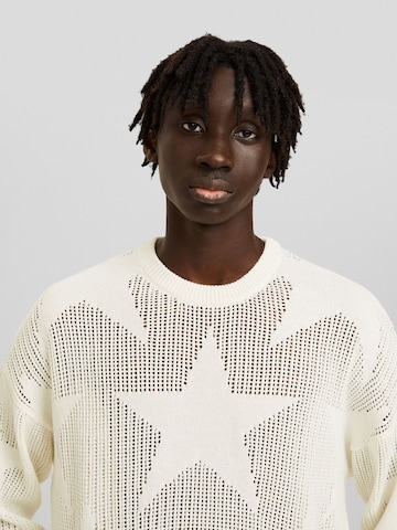 Pull-over Bershka en blanc