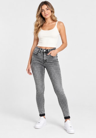 Elara Skinny Jeans in Grijs: voorkant