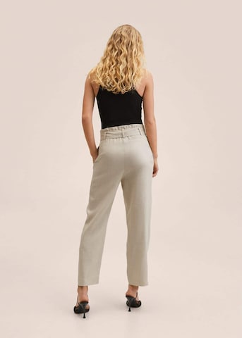 MANGO Regular Pleat-Front Pants 'Ampabelt' in Grey