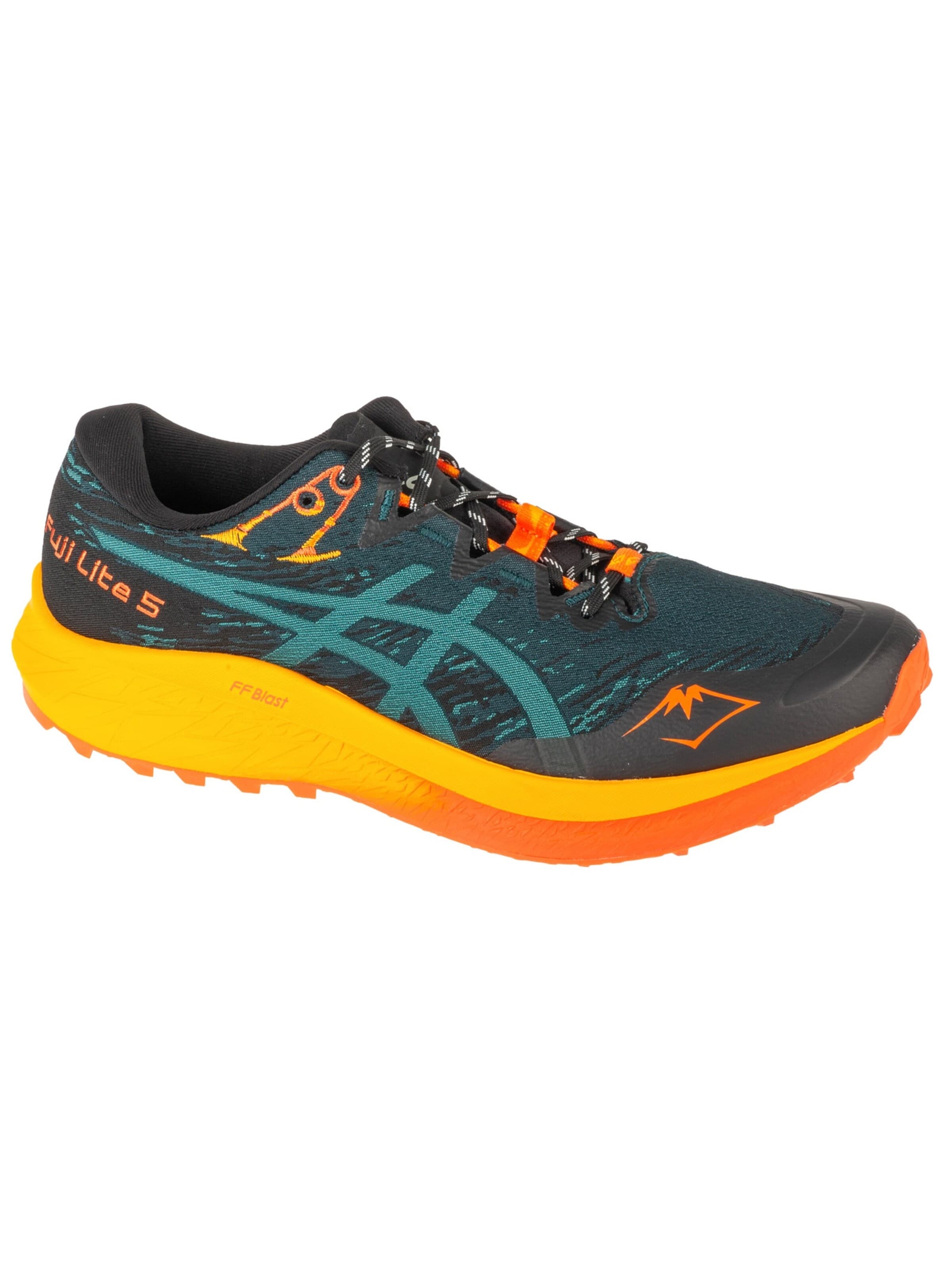 Chaussure de course 'Fuji Lite 5' ASICS en vert : devant