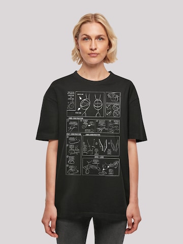 T-shirt oversize 'Looney Tunes Bugs Bunny Construction' F4NT4STIC en noir : devant