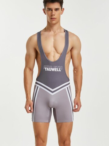 TAUWELL Athletic Underwear 'Fitness Wrestling' in Grey: front