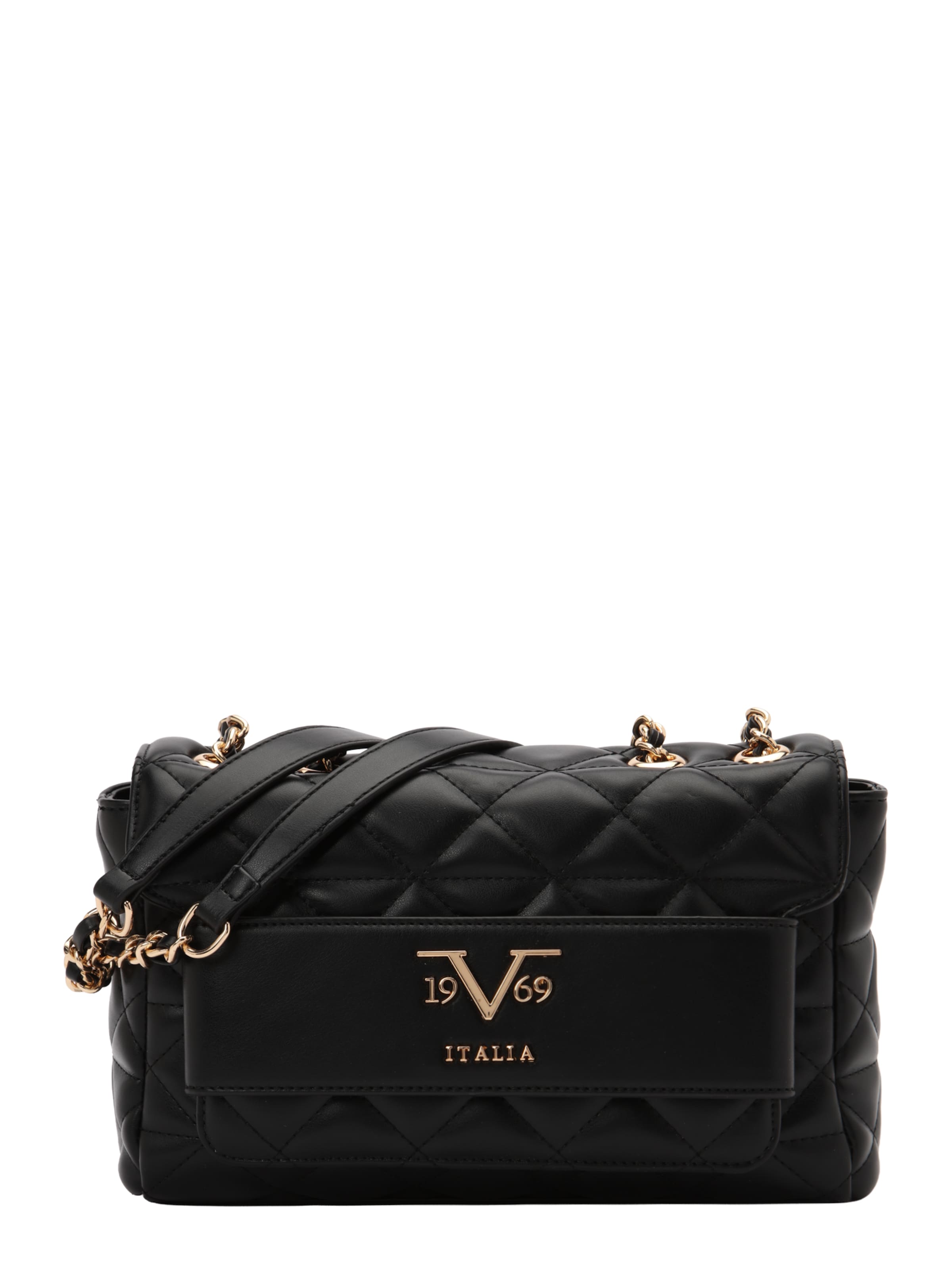 19V69 ITALIA Чанта за през рамо 'Gaia Gold' в черно: отпред