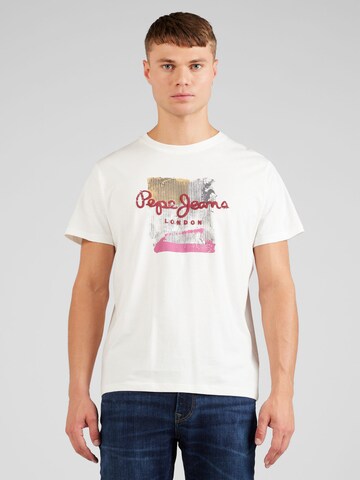Pepe Jeans T-Shirt 'MELBOURNE' in Weiß: predná strana