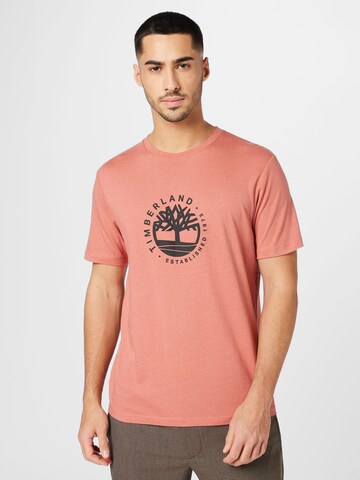 T-Shirt TIMBERLAND en orange : devant