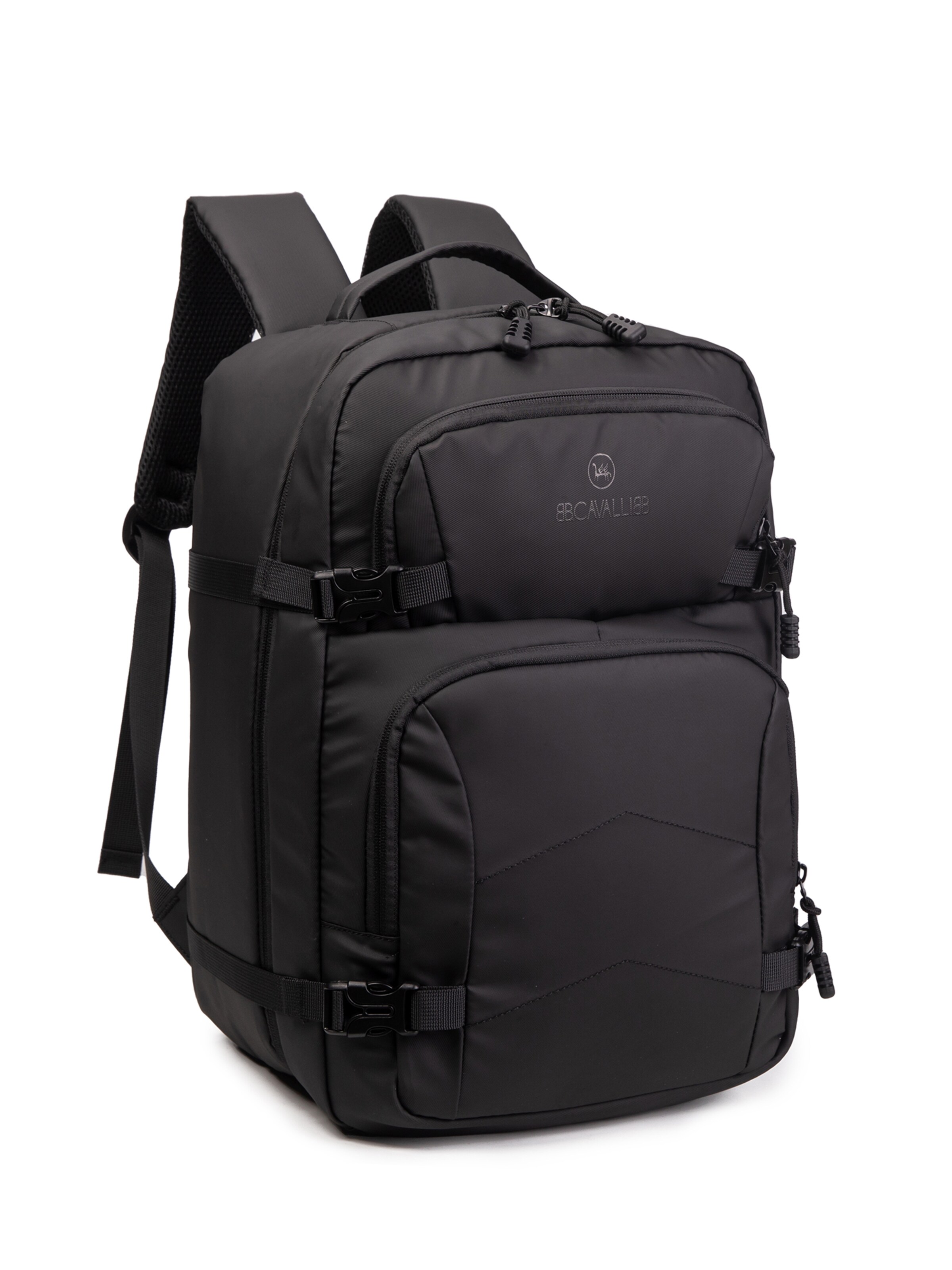 Zaino 'Zaino Uomo B Cavalli Poliestere Chiusura Zip Tasche Multiple 26x40x20cm' di B. Cavalli in nero