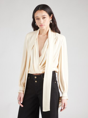 Elisabetta Franchi Blouse bodysuit in Beige: front