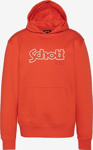 Schott NYC Sweatshirt in Orange: front