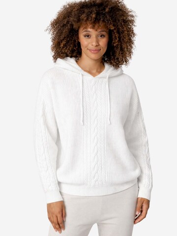 BELLEMERE NEW YORK Pullover 'Superfeiner Merinopullover mit einfachem Zopfmuster'‌‌‌‌‌‌‌ in Weiß