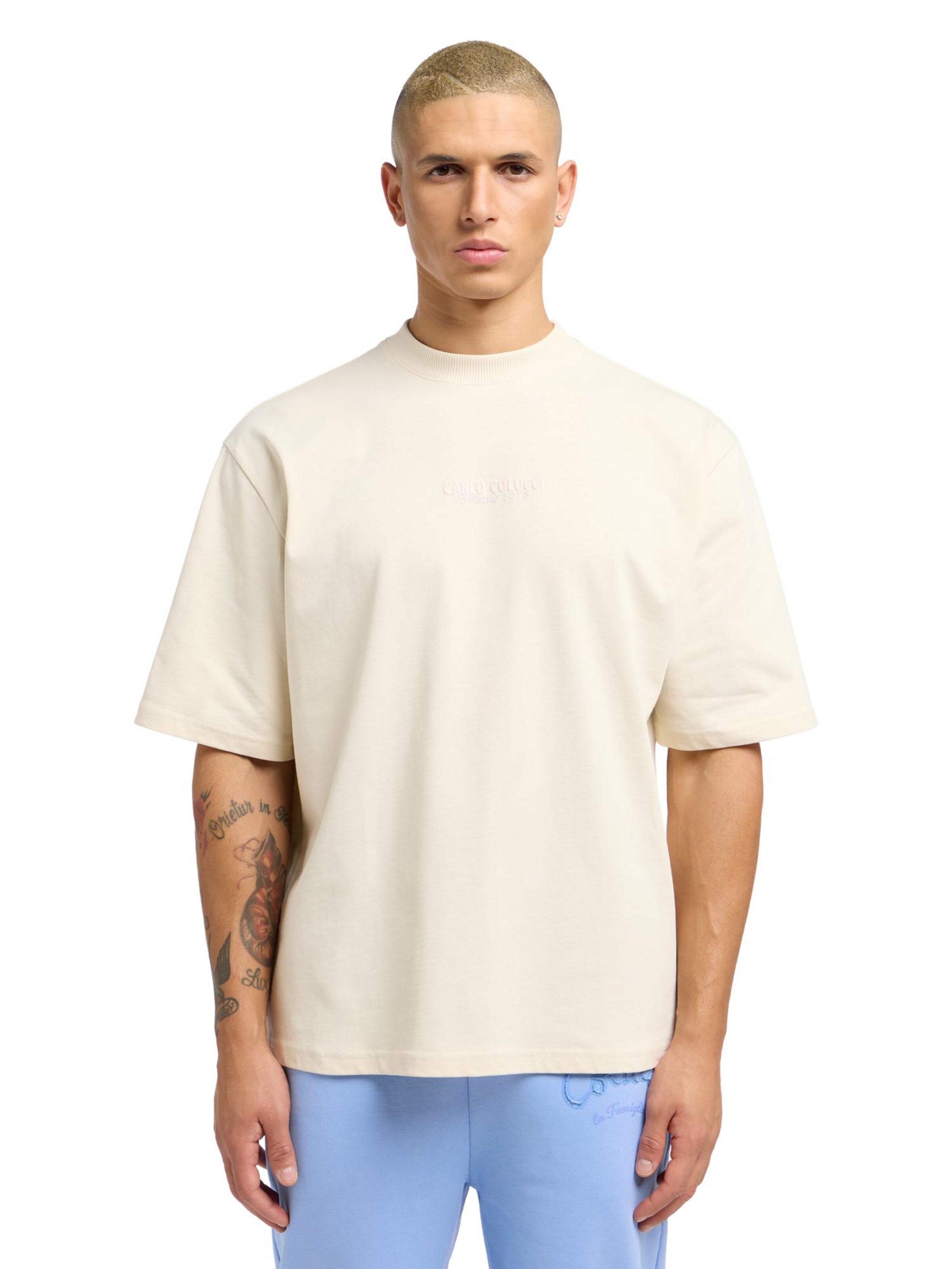 Carlo Colucci Shirt 'Donner' in Beige: front