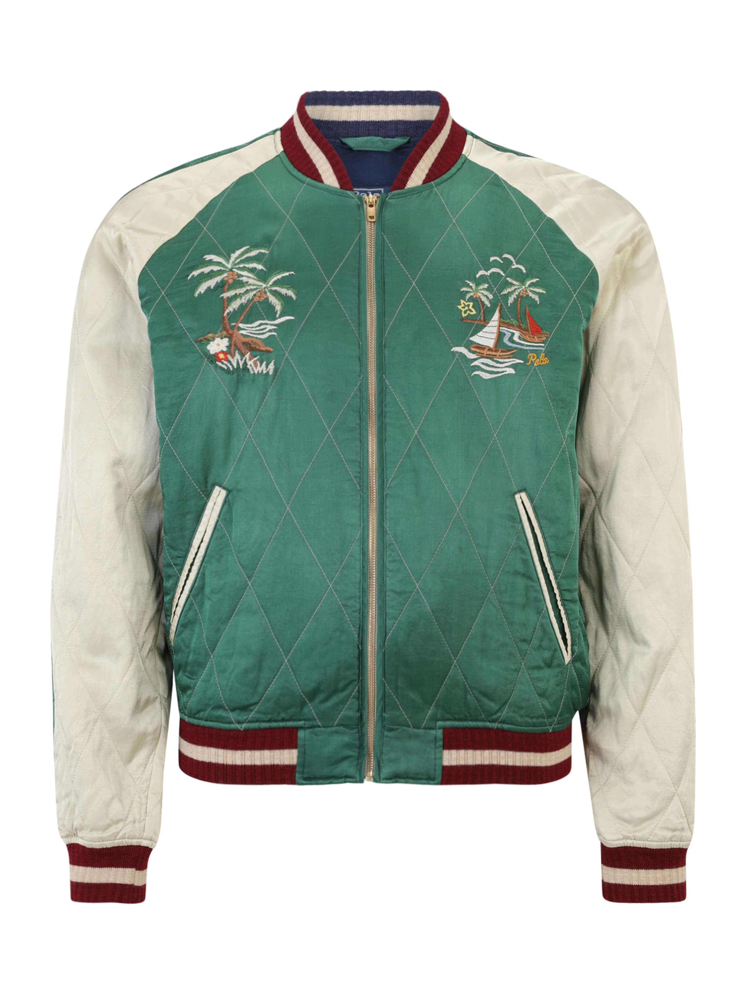 Polo Ralph Lauren Преходно яке 'Souvenir' в зелено: отпред