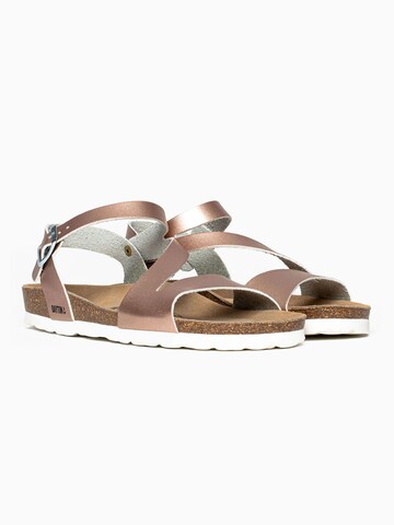Bayton Sandalen met riem 'Jaeva' in Roze