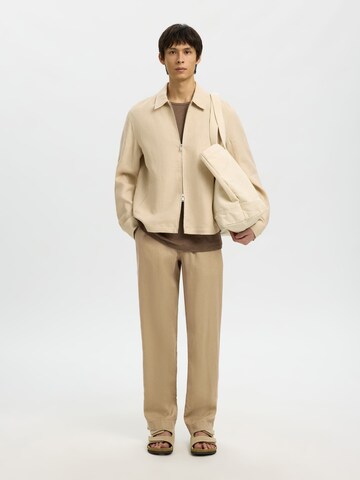 SELECTED Regular Broek '196 Straight' in Bruin