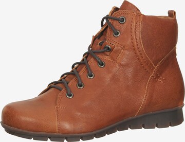 THINK! Lace-Up Ankle Boots in Brown: front