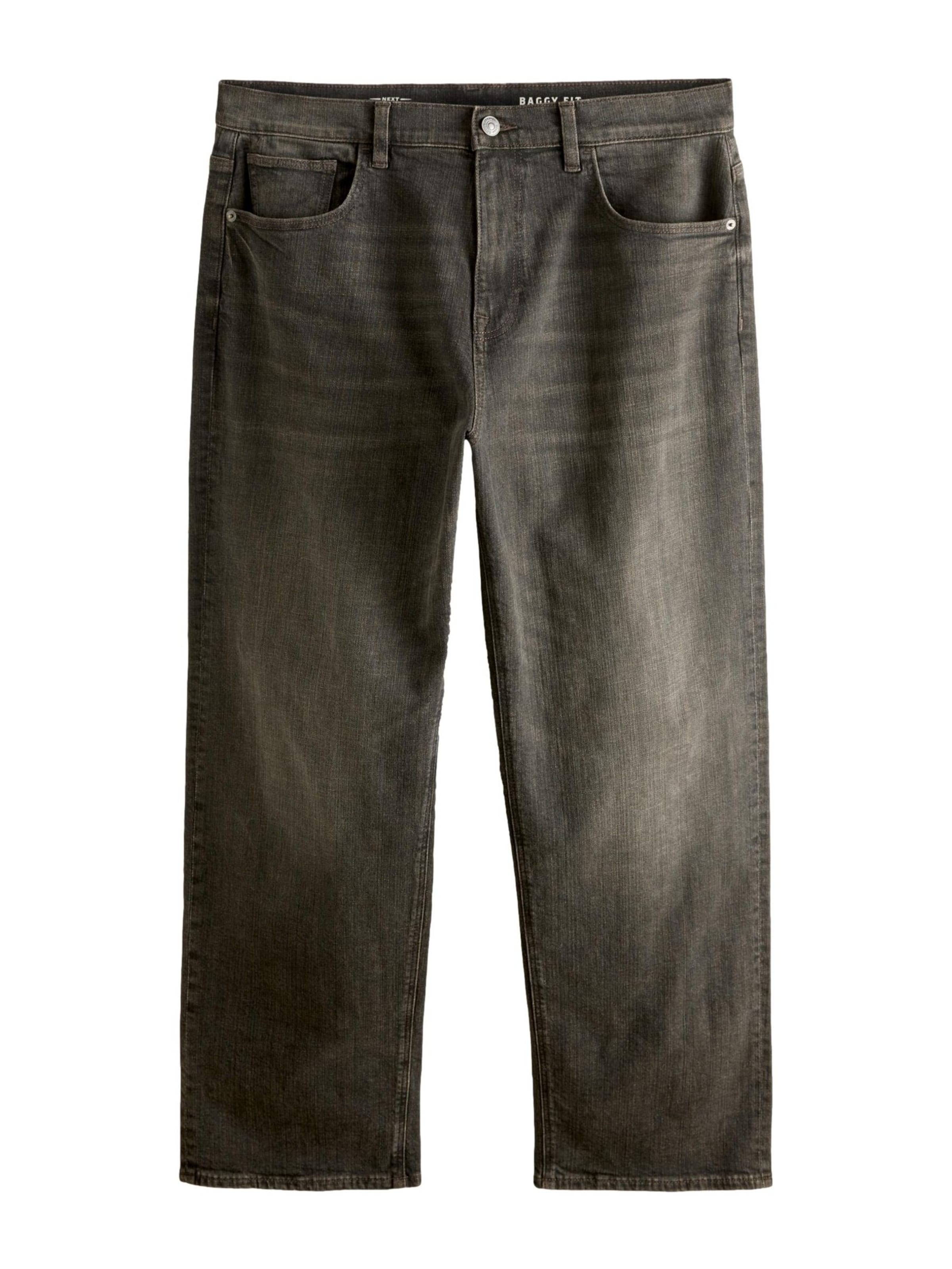 Next Baggy Jeans in Bruin: voorkant