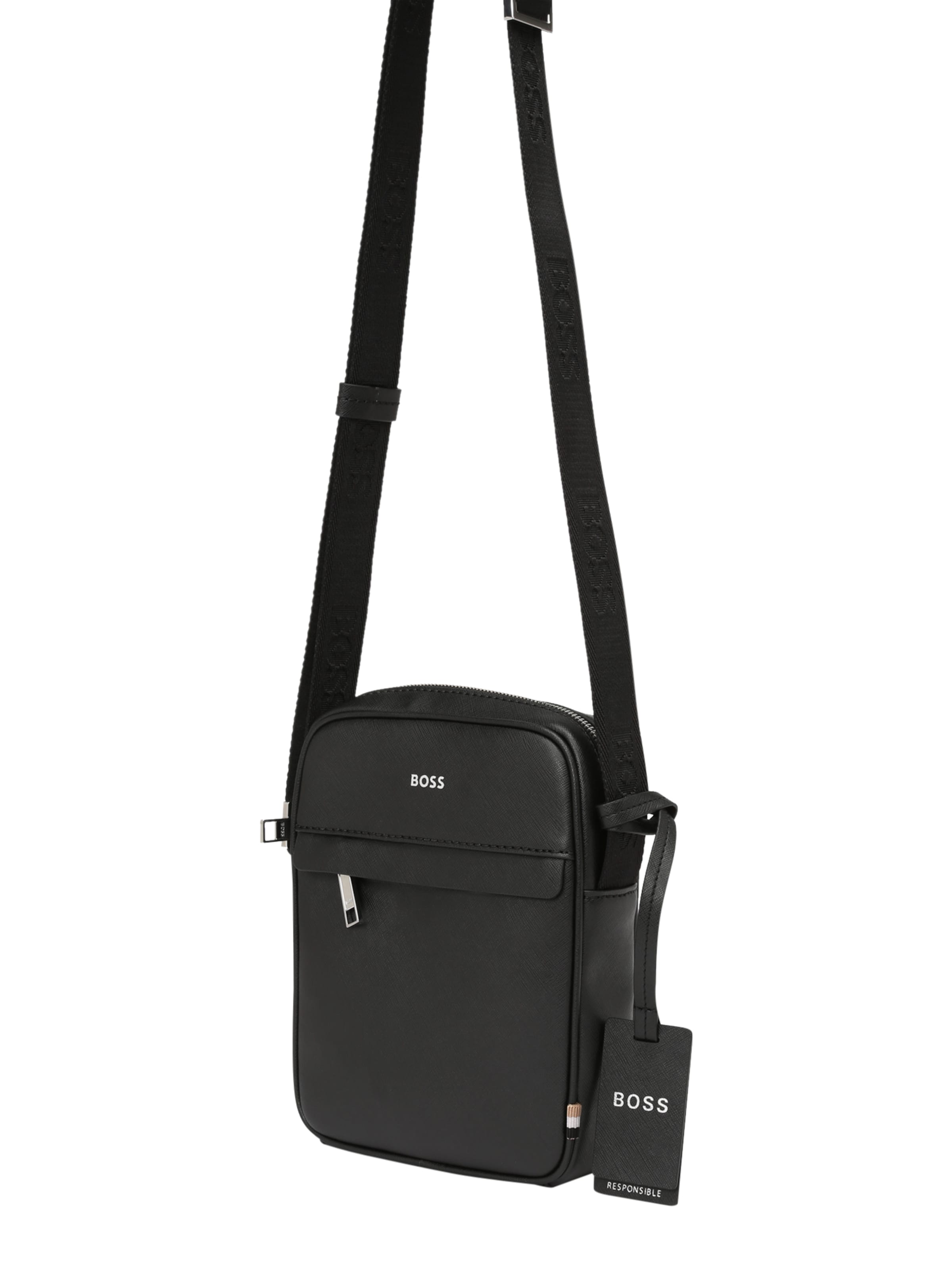 Sac à bandoulière 'Zair' BOSS en noir : devant