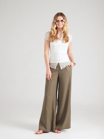 Wide Leg Pantalon Tally Weijl en vert
