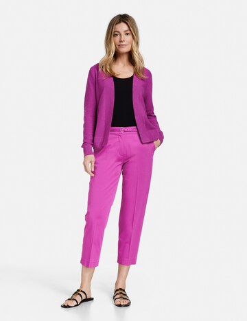 GERRY WEBER Slimfit Spodnie w kant w kolorze różowy