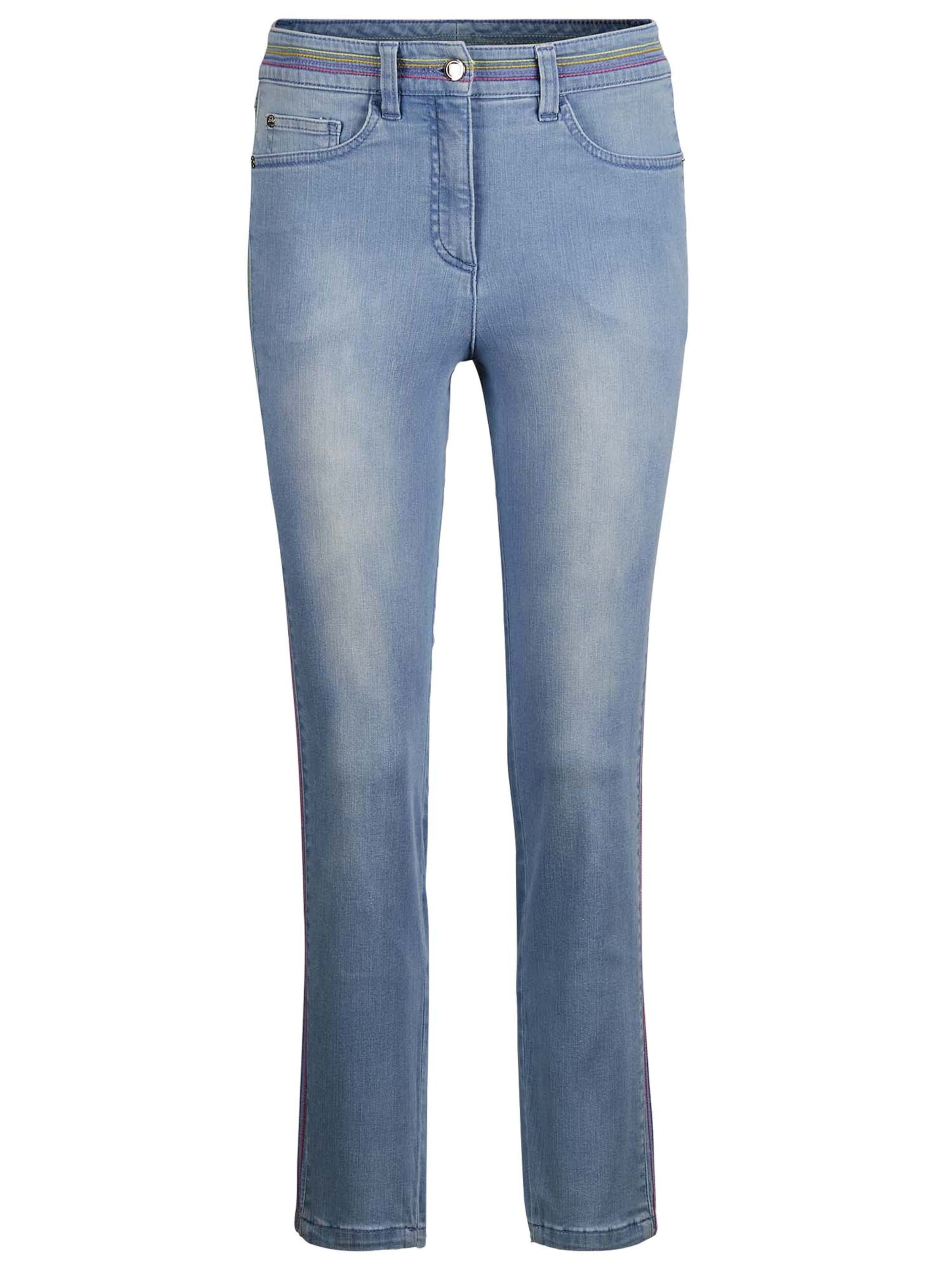 MADELEINE Slimfit Jeans in Blauw: voorkant
