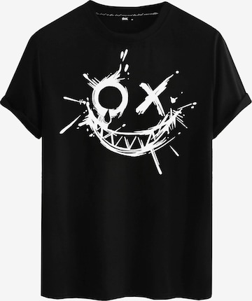 RMK Shirt 'Joker Smiley' in Schwarz: Vorderseite