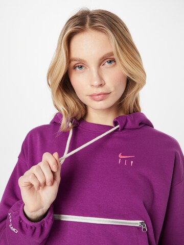 NIKE Athletic Sweatshirt in Purple