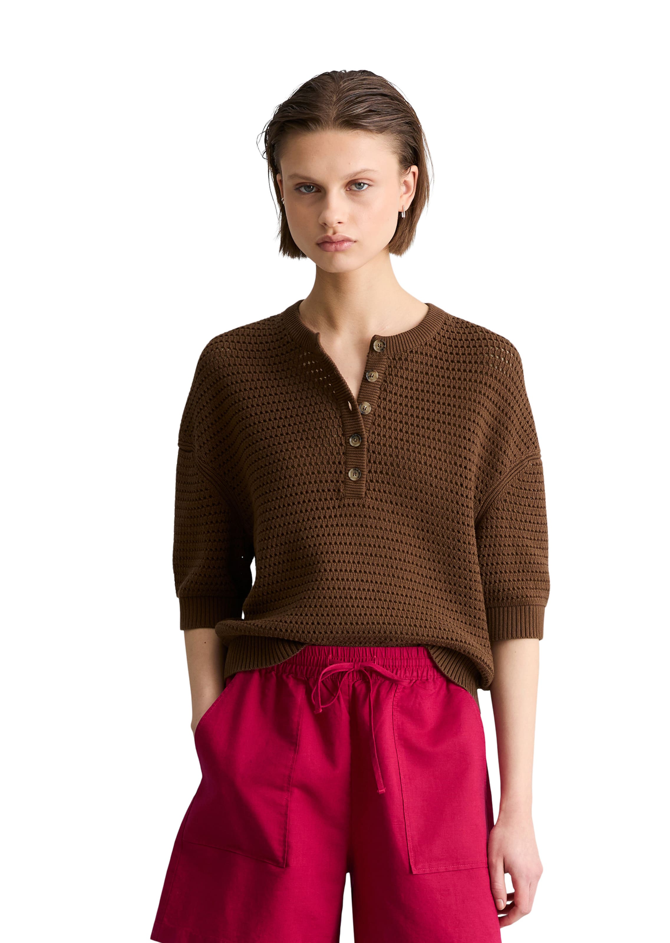 Marc O'Polo DENIM Sweater in Brown: front