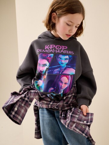 Next Sweatshirt 'K-Pop Demon Hunters' in Grijs: voorkant