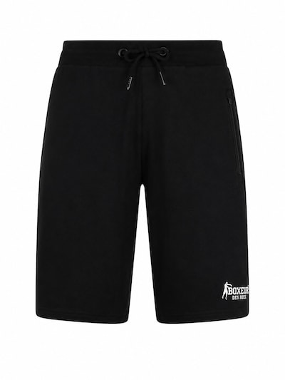 Boxeur des Rues Sports trousers 'Herren Baumwollshorts Boxeur des Rues, Schwarz, Dezentes weißes Logo' in S in Black, Item view