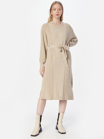 MSCH COPENHAGEN Knitted dress 'Jalda' in Beige: front